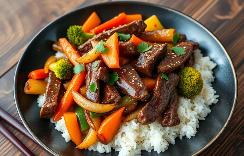 Beef Stir-Fry with Rice